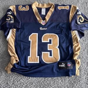 Vintage Authentic 2000 Puma NFL St Louis Rams Kurt Warner Jersey Sz 48 XL Rare